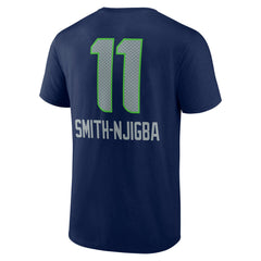 Jaxon Smith-Njigba Seattle Seahawks Team Wordmark Player Name & Number T-Shirt College Navy