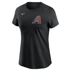 Alek Thomas Arizona Diamondbacks Nike Women's 2024 Fuse Name & Number T-Shirt - Black T-shirts