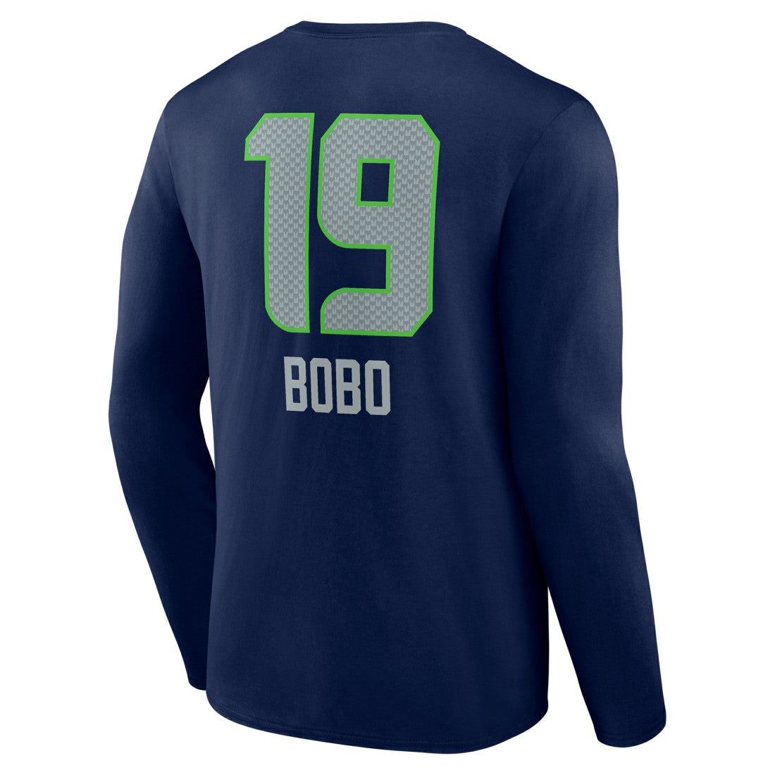 Jake Bobo Seattle Seahawks Team Wordmark Player Name & Number Long Sleeve T-Shirt College Navy