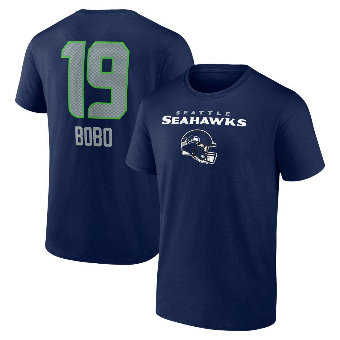 Jake Bobo Seattle Seahawks Team Wordmark Player Name & Number T-Shirt College Navy