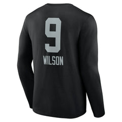 Tyree Wilson Las Vegas Raiders Team Wordmark Player Name & Number Long Sleeve T-Shirt Black
