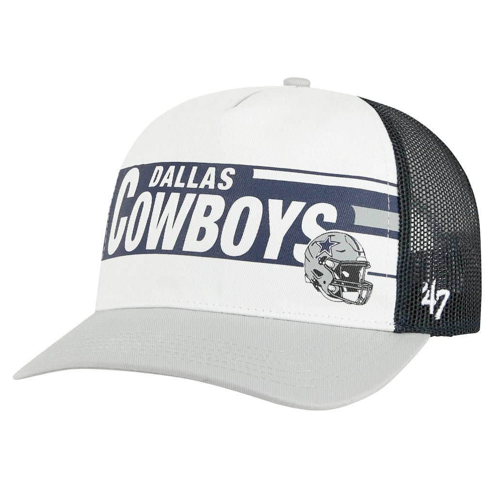 Dallas Cowboys '47 Stack Line Hitch Trucker Adjustable Hat White/Gray