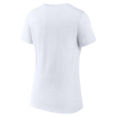 Detroit Lions Women's Lock Up V-Neck T-Shirt White