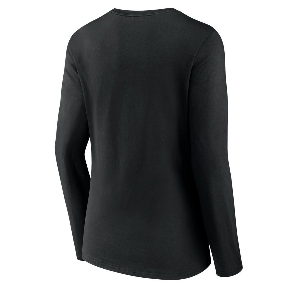 Detroit Lions Women's Victory Arch V-Neck Long Sleeve T-Shirt Black