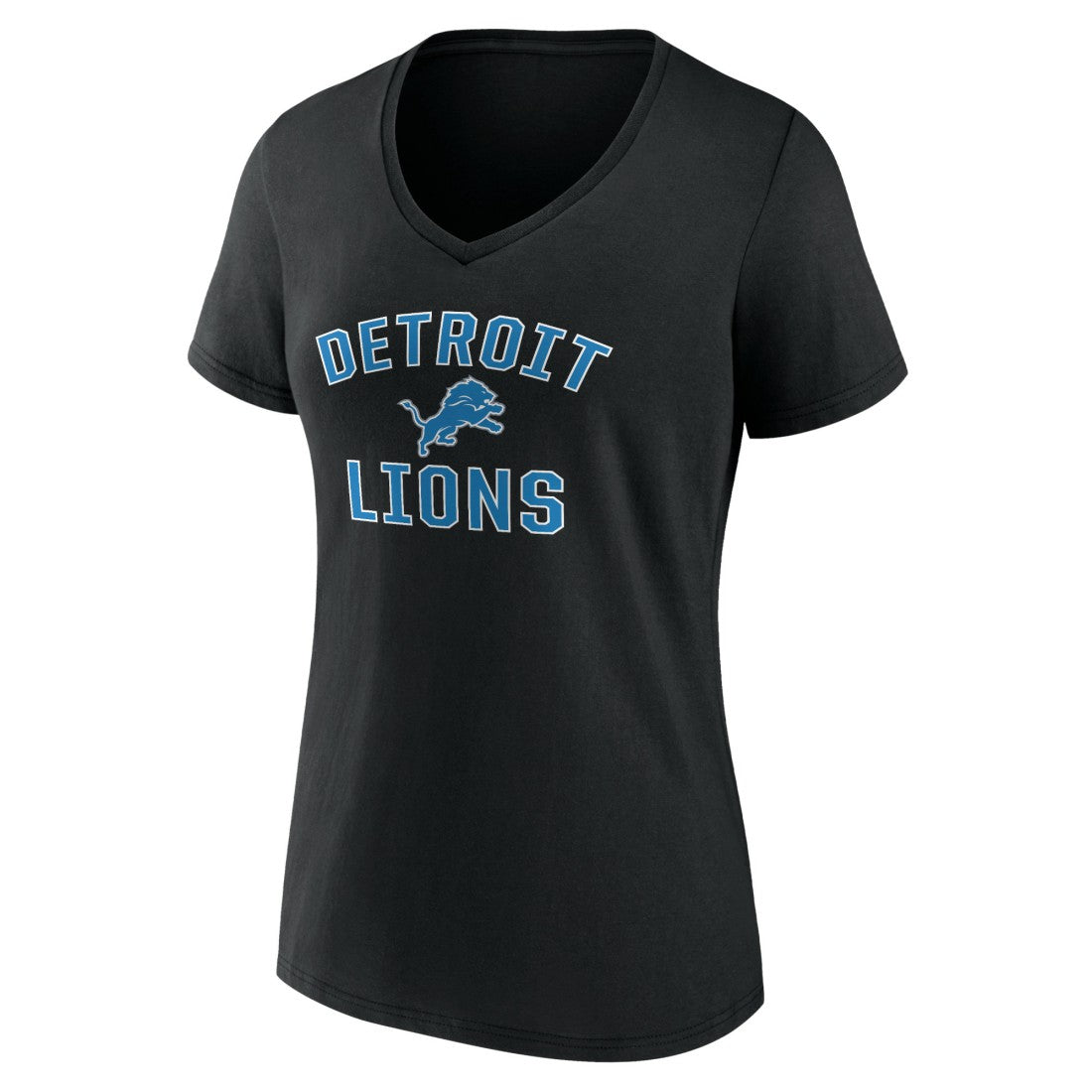 Detroit Lions Women's Victory Arch V-Neck T-Shirt Black