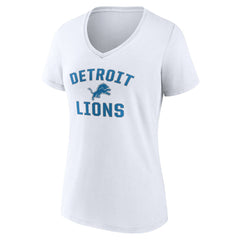 Detroit Lions Women's Victory Arch V-Neck T-Shirt White