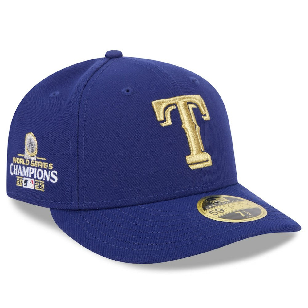 Texas Rangers New Era 2024 Gold Collection Low Profile 59FIFTY Fitted Hat - Royal Hats