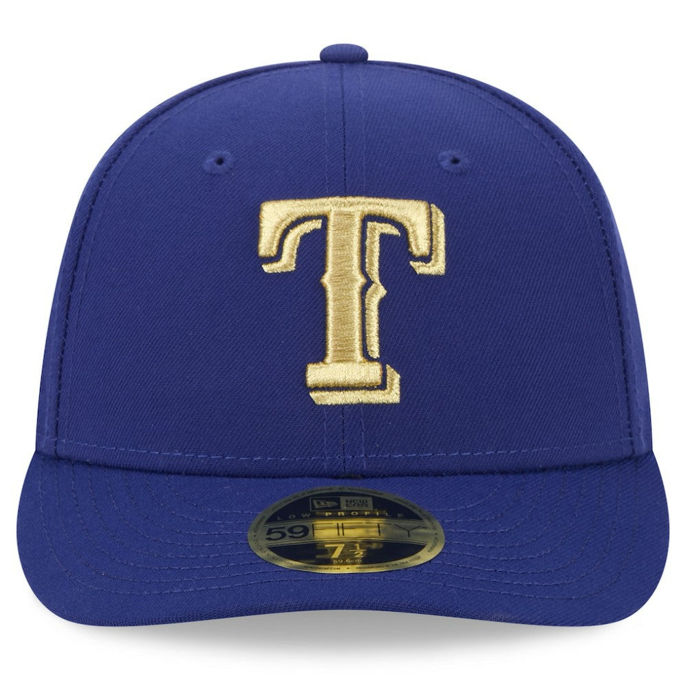 Texas Rangers New Era 2024 Gold Collection Low Profile 59FIFTY Fitted Hat - Royal Hats