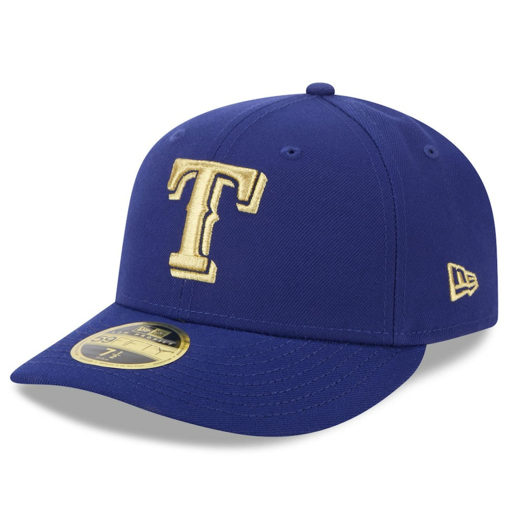 Texas Rangers New Era 2024 Gold Collection Low Profile 59FIFTY Fitted Hat - Royal Hats