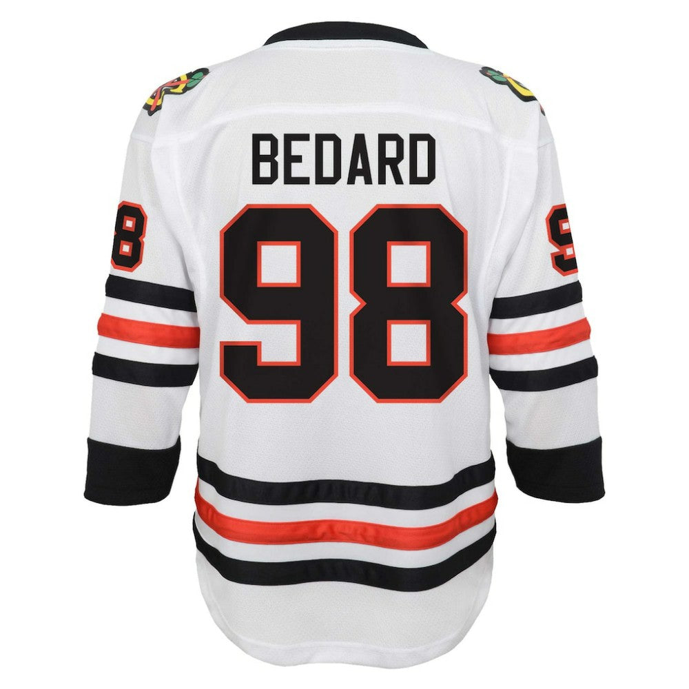 NHL Connor Bedard Chicago Blackhawks Youth Away Replica Player Jersey - White