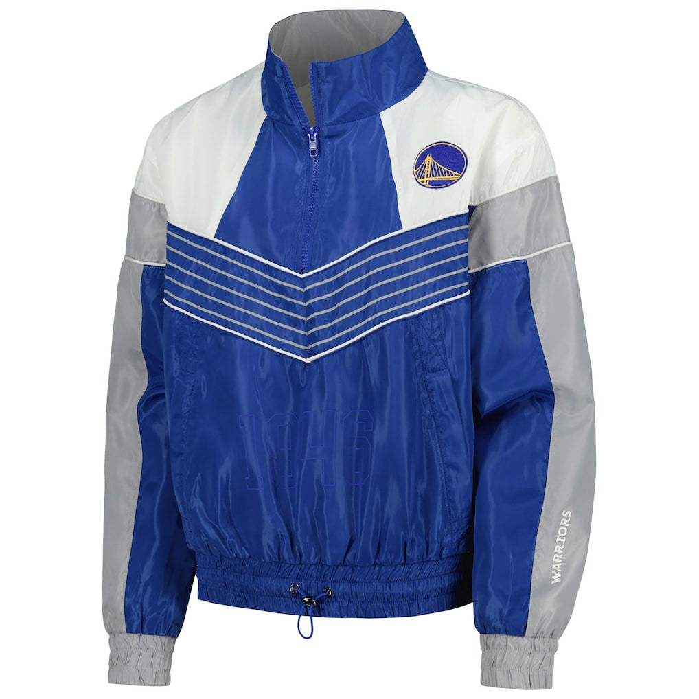 Golden State Warriors The Wild Collective Women's Courtside Half-Zip Track Jacket Royal