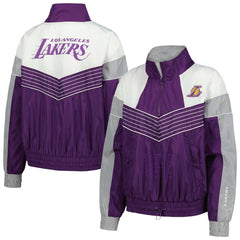 Los Angeles Lakers The Wild Collective Women's Courtside Half-Zip Track Jacket Purple