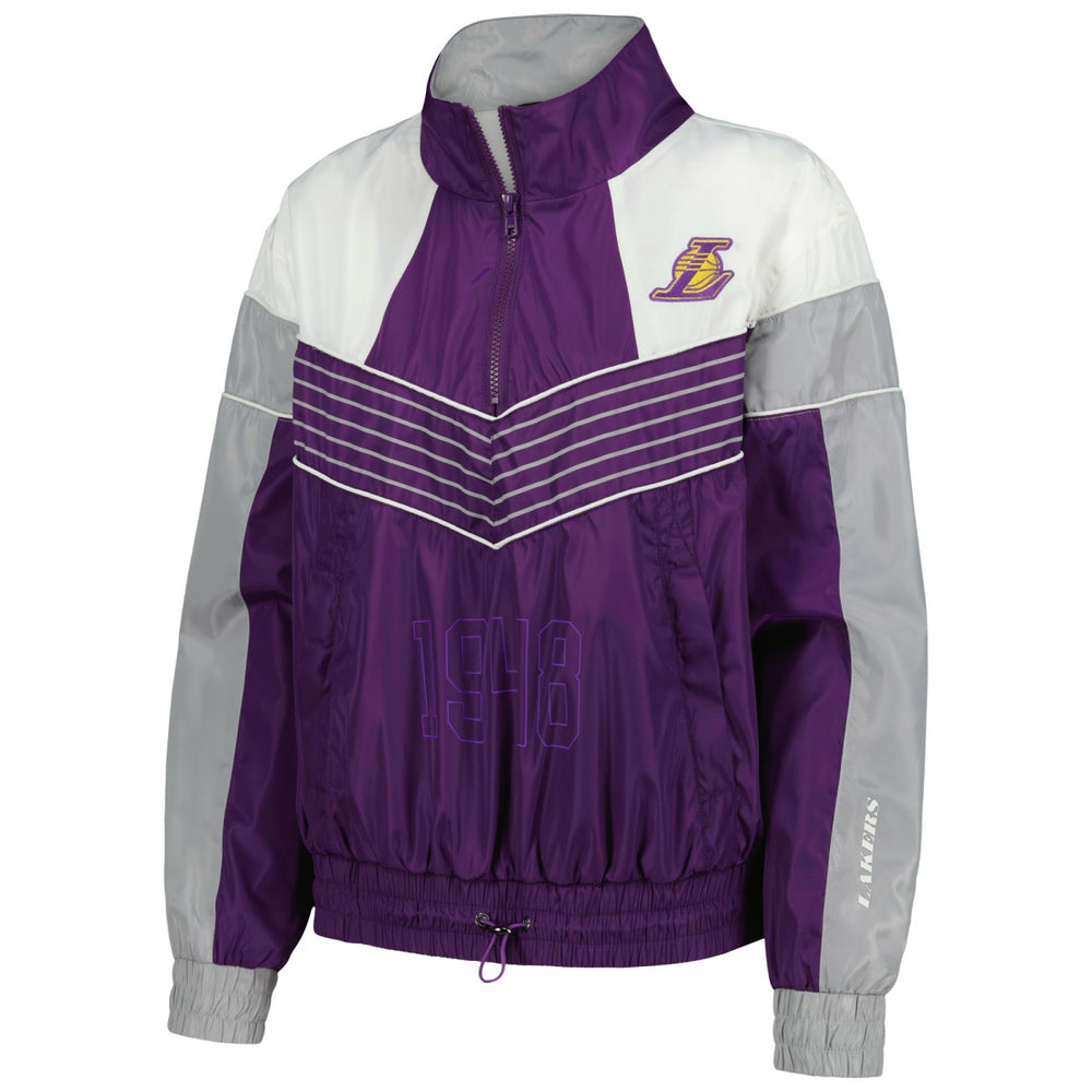 Los Angeles Lakers The Wild Collective Women's Courtside Half-Zip Track Jacket Purple