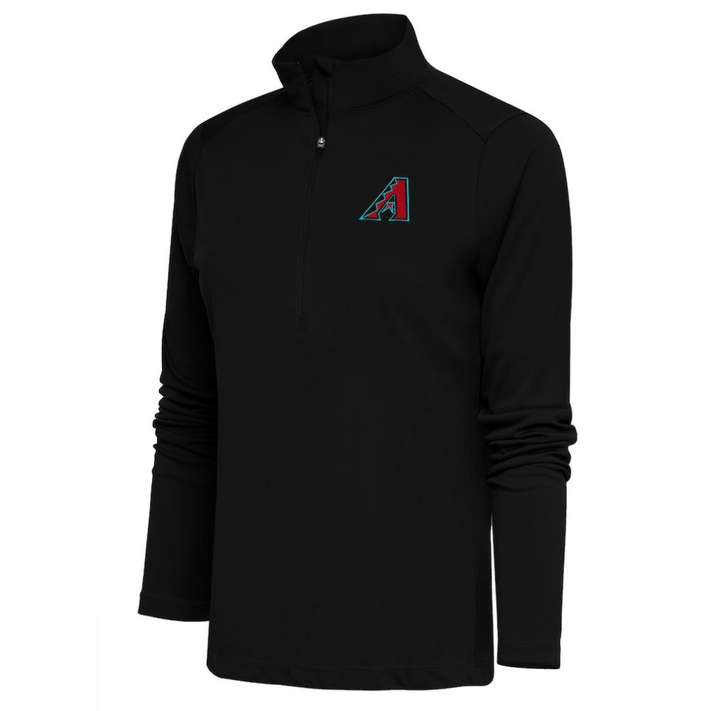 Arizona Diamondbacks Antigua Women's  Tribute Half-Zip Pullover Top – Black Pullover