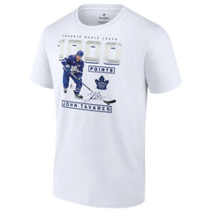 NHL John Tavares Toronto Maple Leafs 1,000 Career Points T-Shirt - White