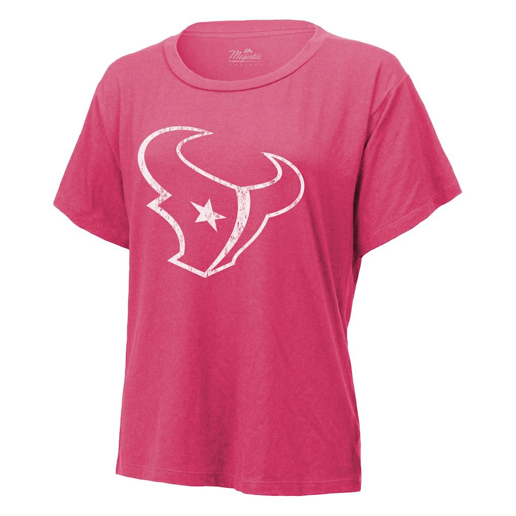 C.J. Stroud Houston Texans Majestic Threads Women's Name & Number T-Shirt Pink