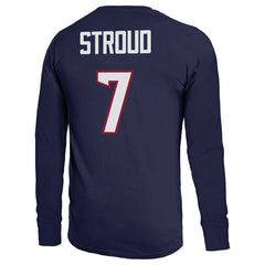 C.J. Stroud Houston Texans Majestic Threads Name & Number Long Sleeve T-Shirt – Navy