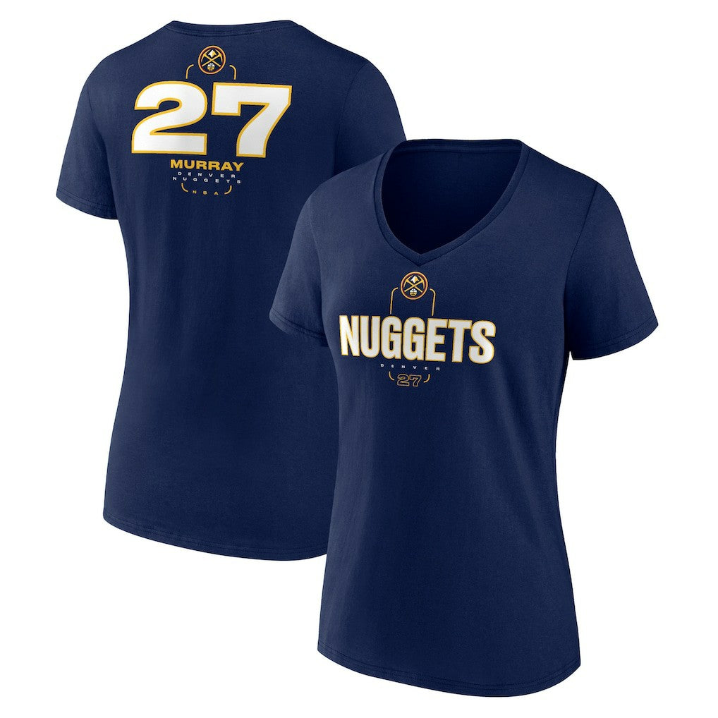 Jamal Murray Denver Nuggets Women's Behind The Back Name & Number V-Neck T-Shirt Navy