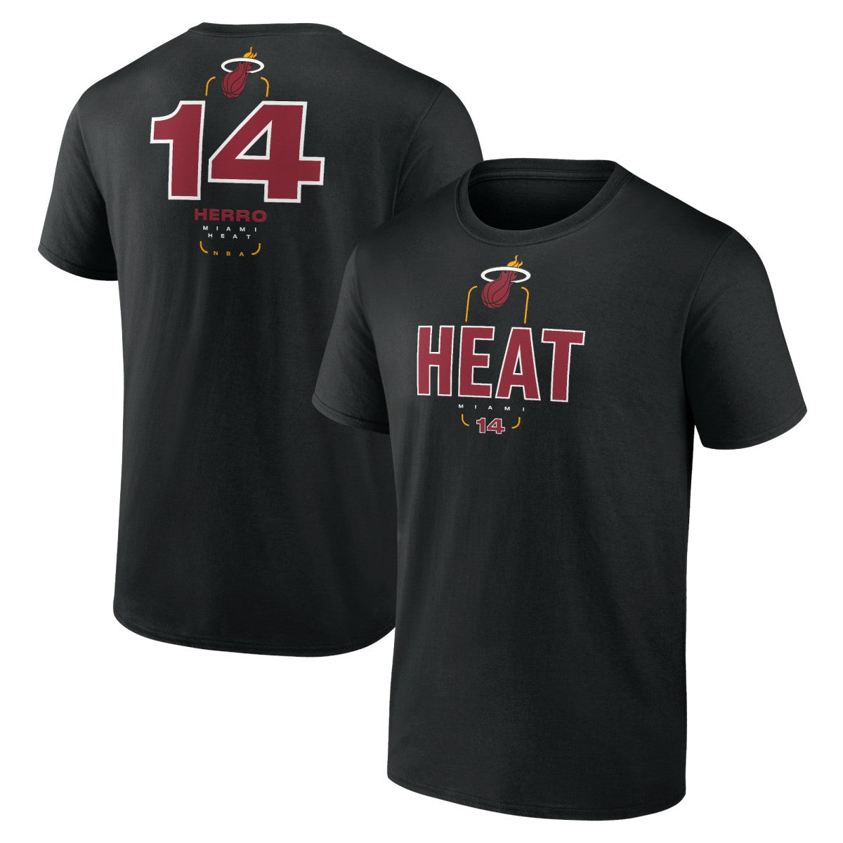 Tyler Herro Miami Heat Behind The Back Name & Number T-Shirt Black