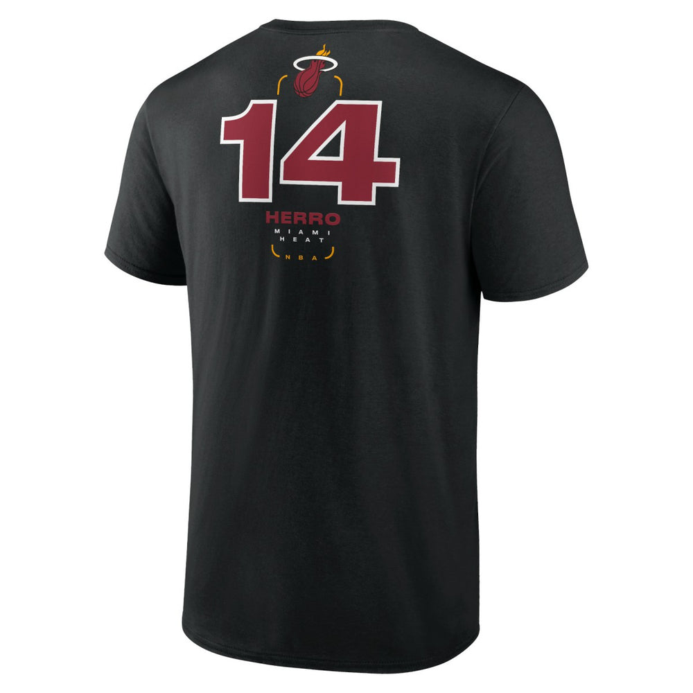 Tyler Herro Miami Heat Behind The Back Name & Number T-Shirt Black
