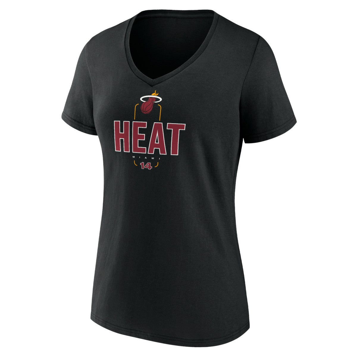 Tyler Herro Miami Heat Women's Behind The Back Name & Number V-Neck T-Shirt Black