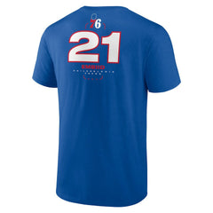 Joel Embiid Philadelphia 76ers Behind The Back Name & Number T-Shirt Royal