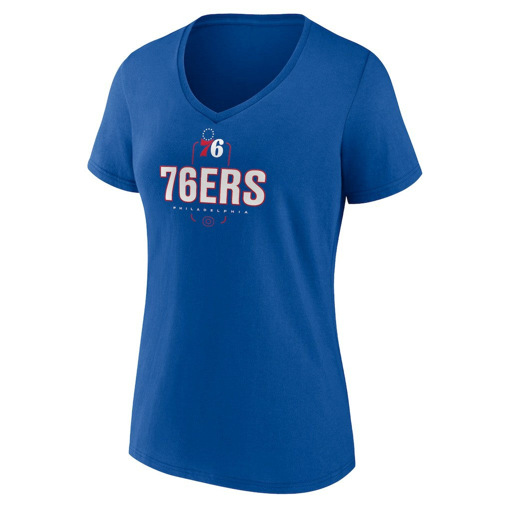 Tyrese Maxey Philadelphia 76ers Women's Behind The Back Name & Number V-Neck T-Shirt Royal