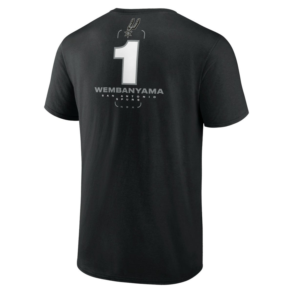 Victor Wembanyama San Antonio Spurs Behind The Back Name & Number T-Shirt Black