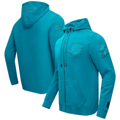 Miami Dolphins Pro Standard Triple Tonal Full-Zip Hoodie Aqua
