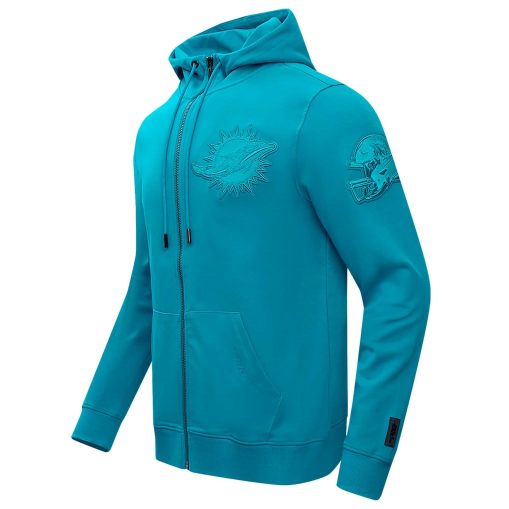 Miami Dolphins Pro Standard Triple Tonal Full-Zip Hoodie Aqua