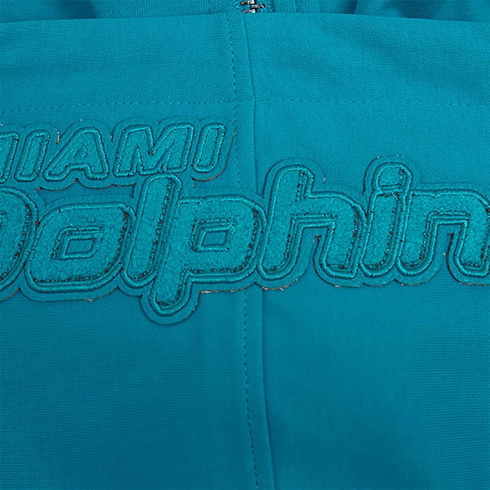 Miami Dolphins Pro Standard Triple Tonal Full-Zip Hoodie Aqua