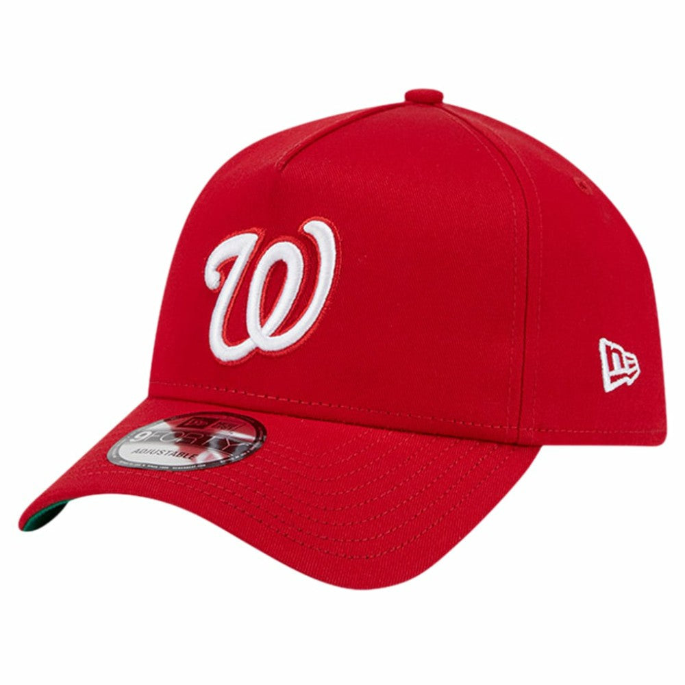 Washington Nationals New Era Team Color A-Frame 9FORTY Adjustable Hat - Red Hats