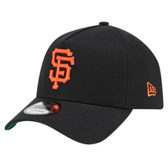 San Francisco Giants New Era Team Color A-Frame 9FORTY Adjustable Hat - Black Hats