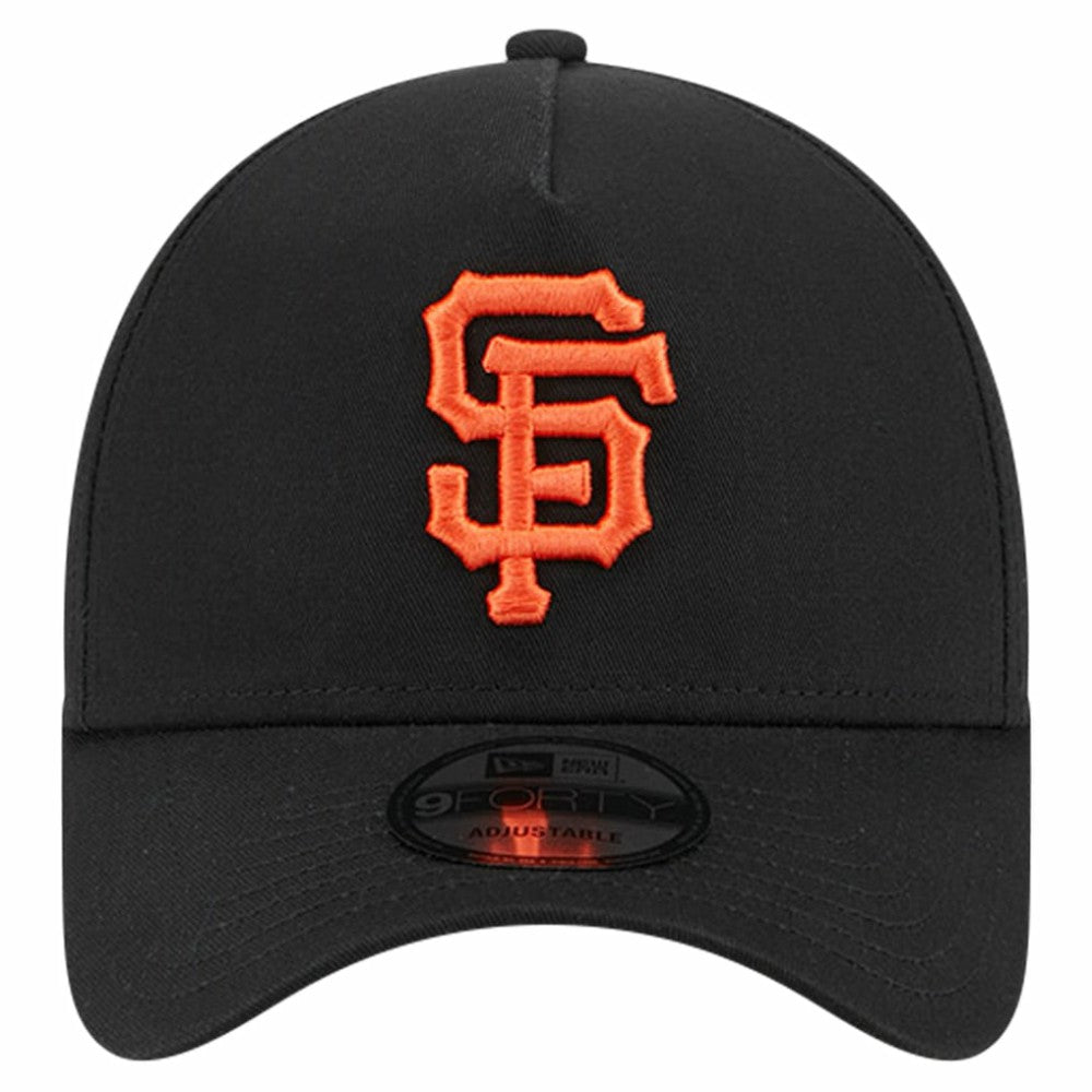 San Francisco Giants New Era Team Color A-Frame 9FORTY Adjustable Hat - Black Hats