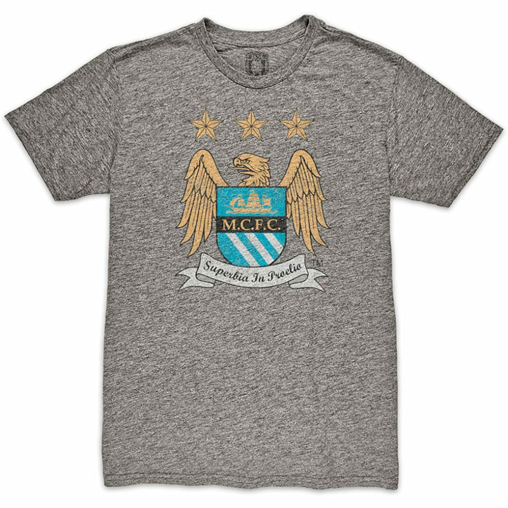 Manchester City 1863FC Retro Crest T-Shirt Heather Gray shop