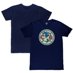 Club America 1863FC Color Crest Slub T-Shirt Navy