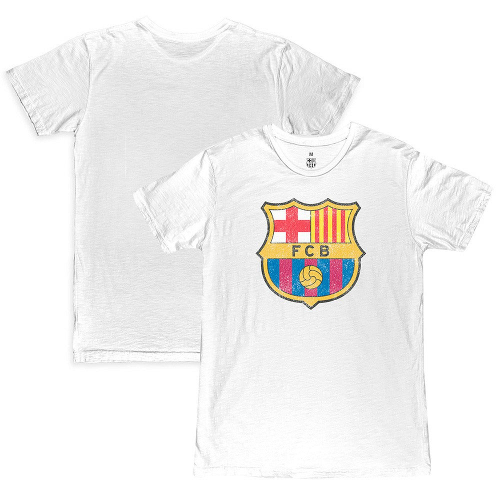 Barcelona 1863FC Color Crest Slub T-Shirt White