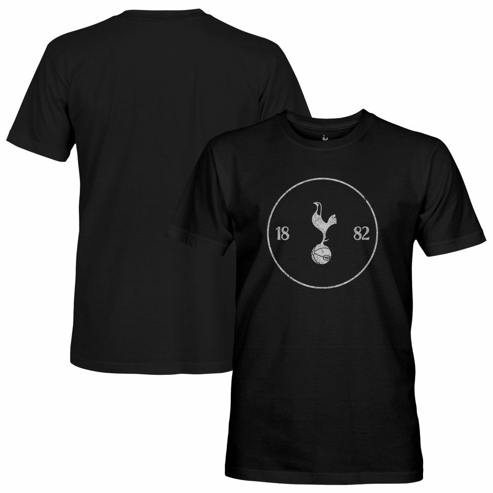 Tottenham Hotspur 1863FC Mono Crest Slub T-Shirt Black