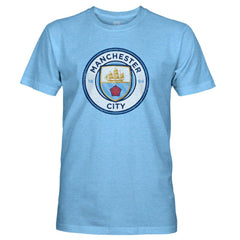 Manchester City 1863FC Color Crest Twisted Tri-Blend Slub T-Shirt Sky Blue