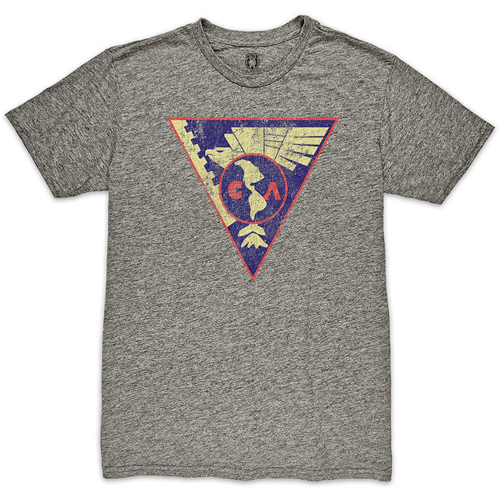 Club America 1863FC Retro Crest Twisted Tri-Blend Slub T-Shirt Heather Gray