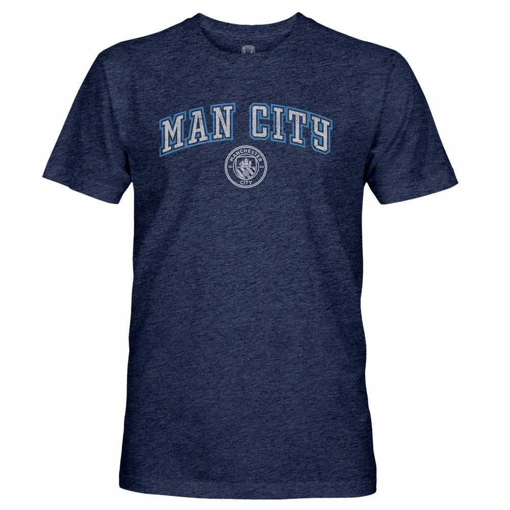Manchester City 1863FC Wordmark Twisted Tri-Blend Slub T-Shirt Heather Navy shop