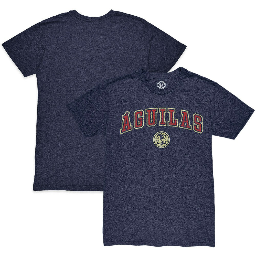 Club America 1863FC Wordmark Twisted Tri-Blend Slub T-Shirt Heather Navy