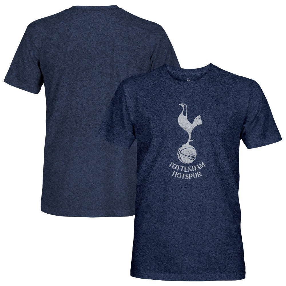 Tottenham Hotspur 1863FC Mono Crest Twisted Tri-Blend Slub T-Shirt Heather Navy