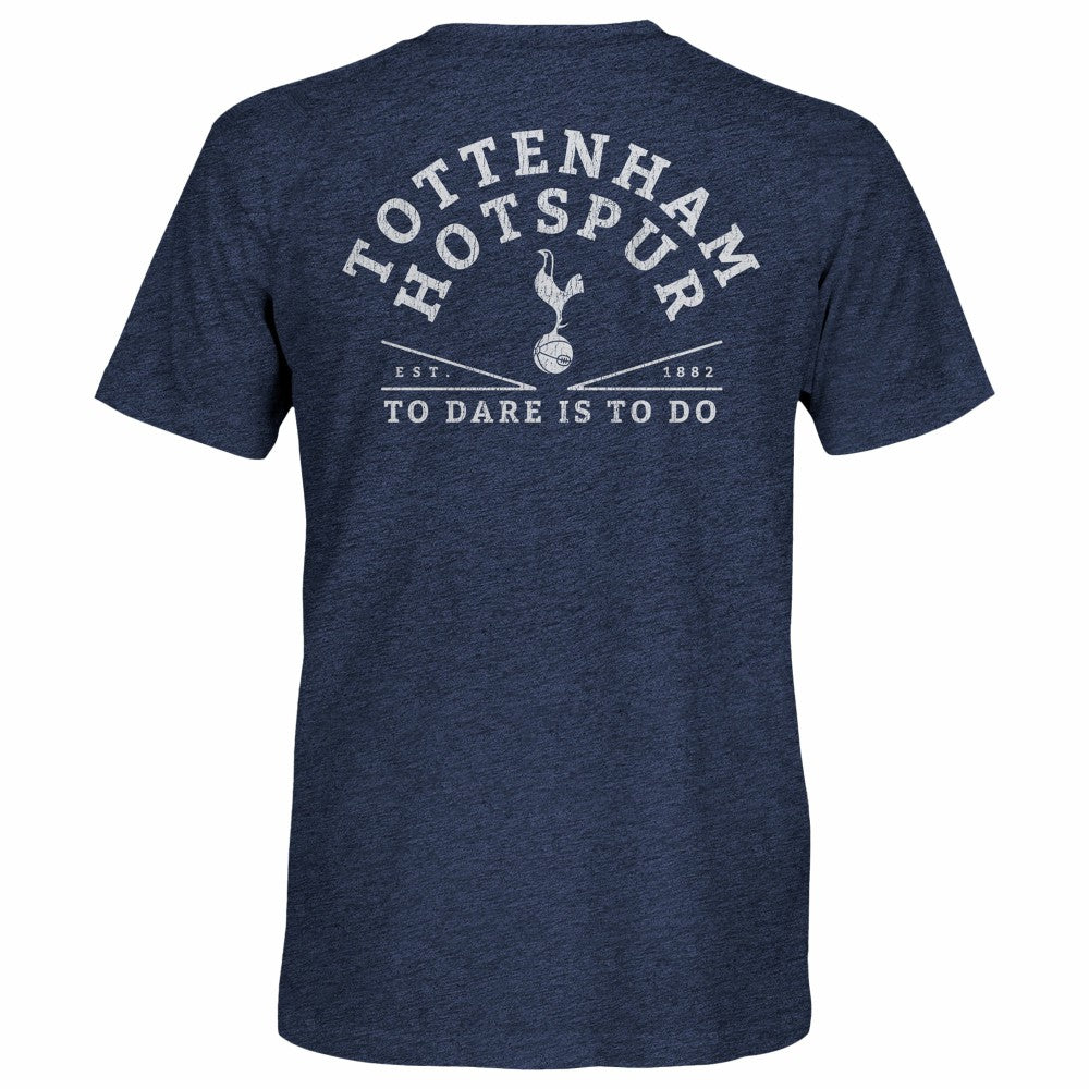 Tottenham Hotspur 1863FC Front Back Date Twisted Tri-Blend T-Shirt Heather Navy