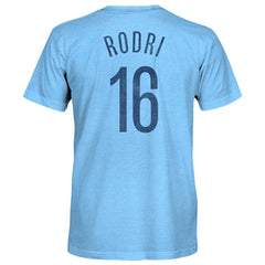 Rodrigo Manchester City 1863FC Player Name & Number Twisted Tri-Blend Slub T-Shirt Sky Blue shop