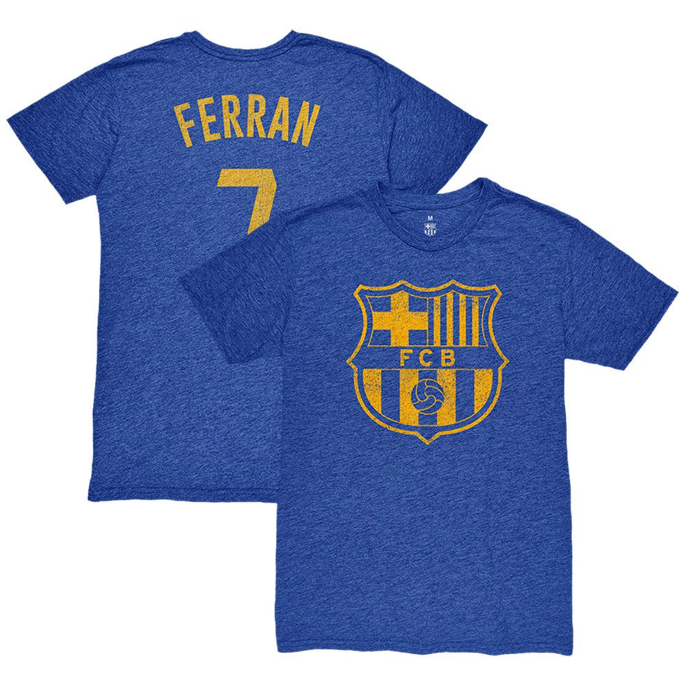 Ferran Torres Barcelona 1863FC Player Name & Number Twisted Tri-Blend Slub T-Shirt Heather Royal shop