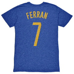 Ferran Torres Barcelona 1863FC Player Name & Number Twisted Tri-Blend Slub T-Shirt Heather Royal shop