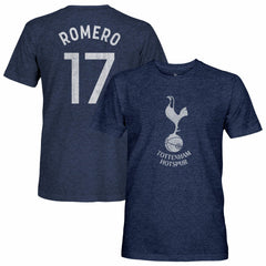 Cristian Romero Tottenham Hotspur 1863FC Player Name & Number Twisted Tri-Blend Slub T-Shirt Heather Navy