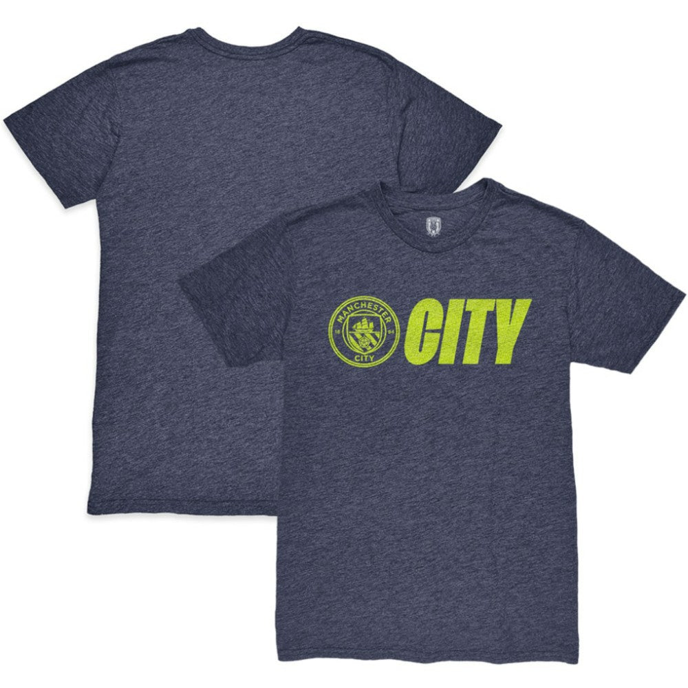 Manchester City 1863FC Lockup Twisted Tri-Blend Slub T-Shirt Heather Navy sale
