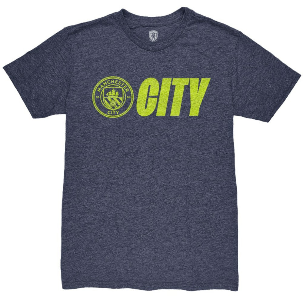 Manchester City 1863FC Lockup Twisted Tri-Blend Slub T-Shirt Heather Navy sale
